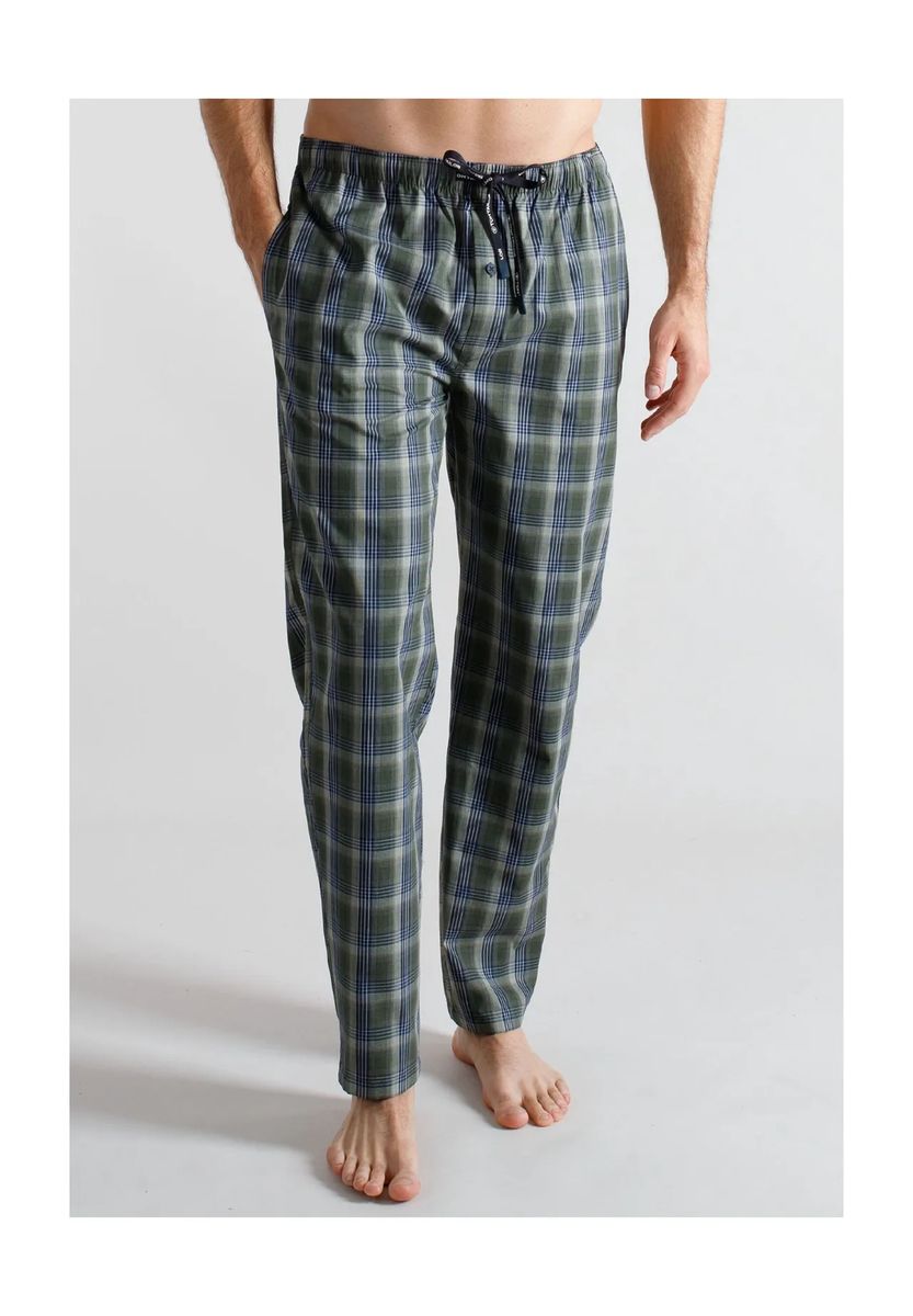 Herren Flanell Pyjamahose mit Karomuster