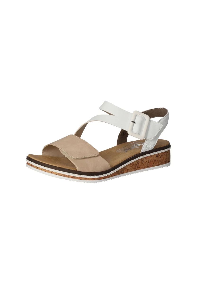 Keilsandalette mit verstellbaren Riemen