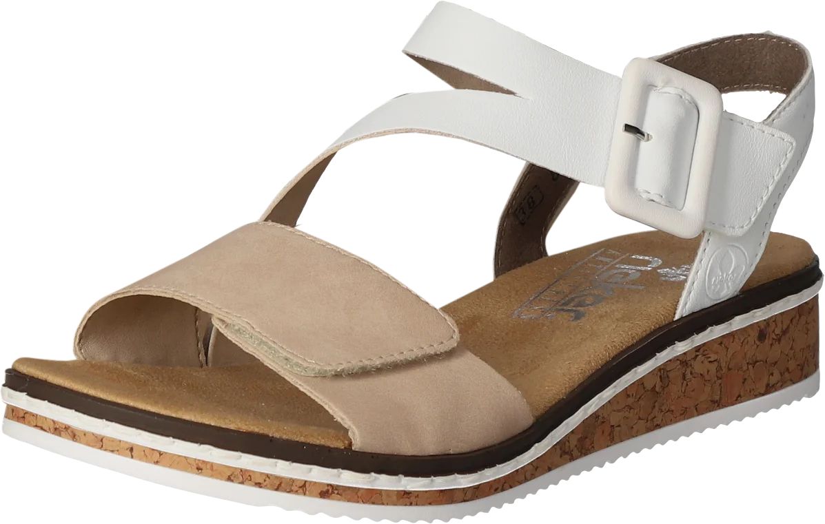 Keilsandalette mit verstellbaren Riemen