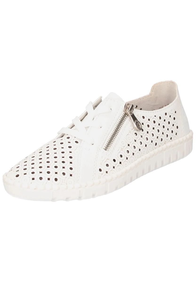 Perforierter Leder Schnürhalbschuh