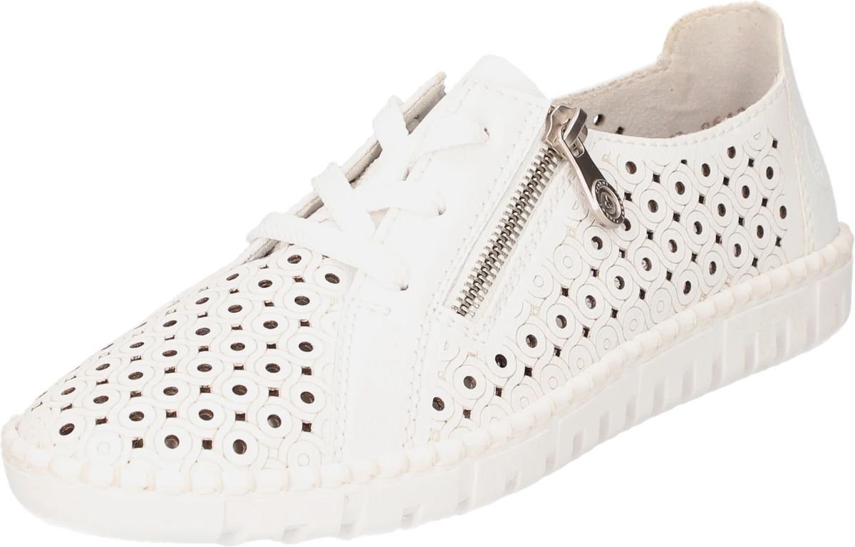 Perforierter Leder Schnürhalbschuh