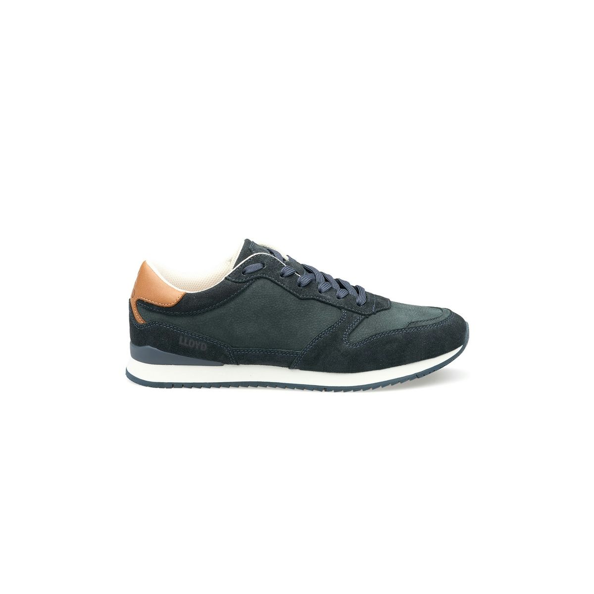 Low-Top Leder- und Wildleder-Sneaker