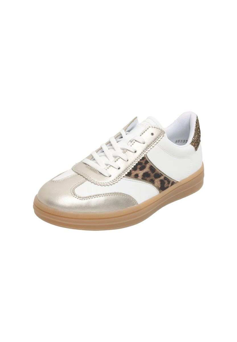Modischer Low-Top Sneaker mit Leopardenakzent