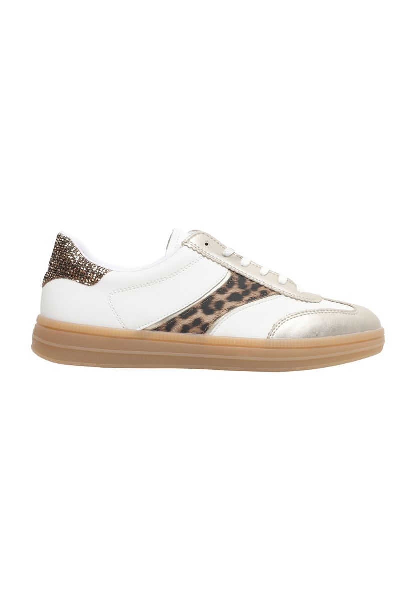 Modischer Low-Top Sneaker mit Leopardenakzent