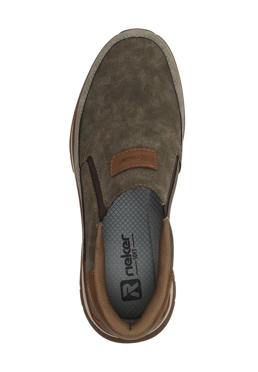 Lässiger Slipper Loafer aus Wildleder in Taupe