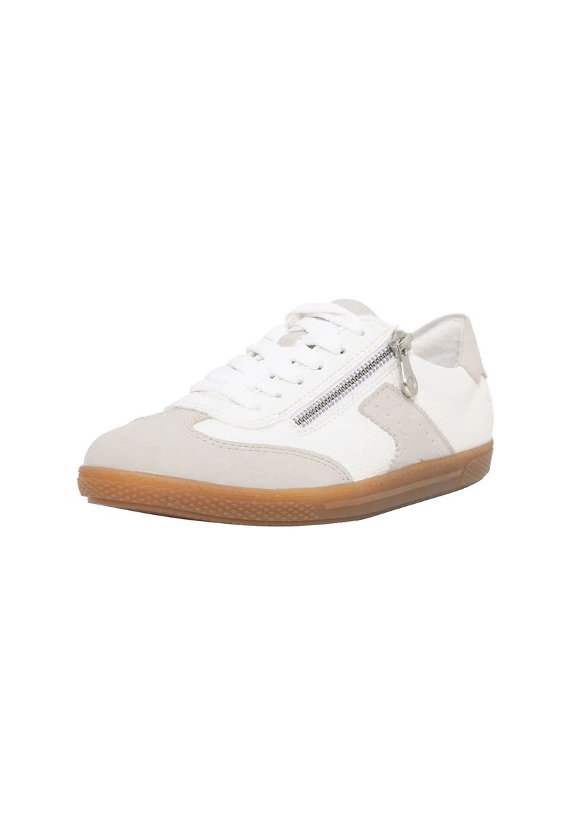 Schnür-Sneaker mit seitlichem Reißverschluss