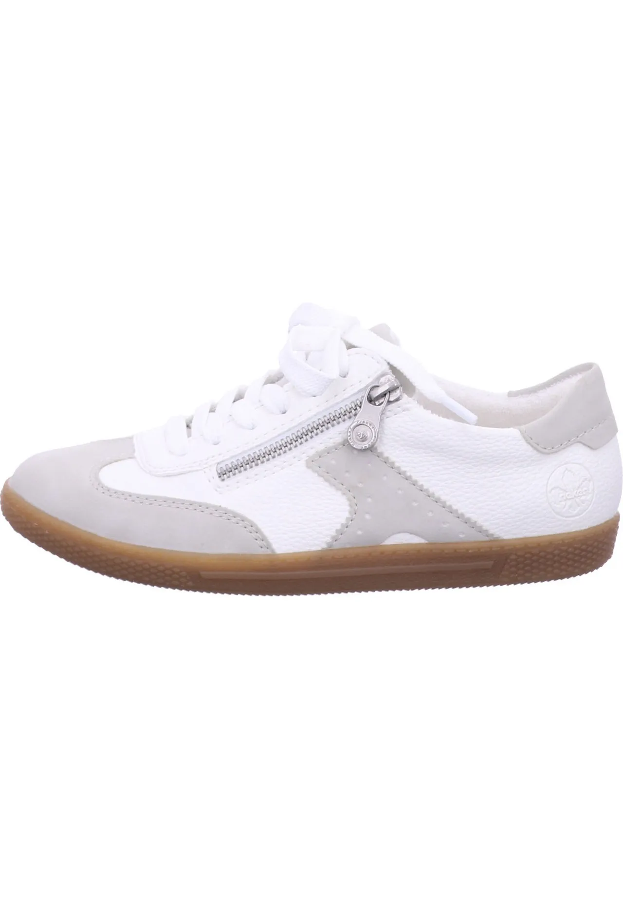 Schnür-Sneaker mit seitlichem Reißverschluss