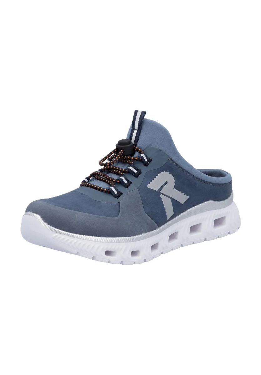 Blaue lässige Pantolette mit Boa-Verschluss