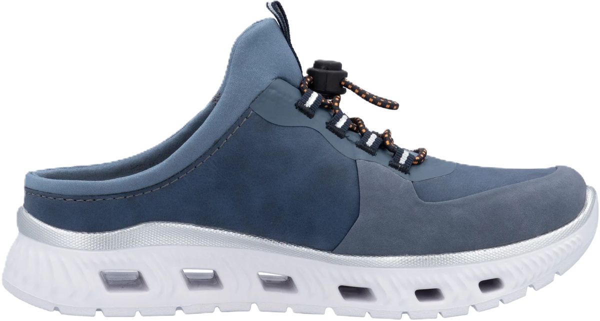 Blaue lässige Pantolette mit Boa-Verschluss