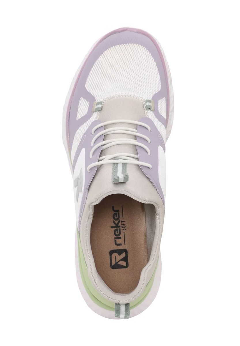 rieker Sneaker, Zuglasche, für Damen, lila|grün|weiß, 38