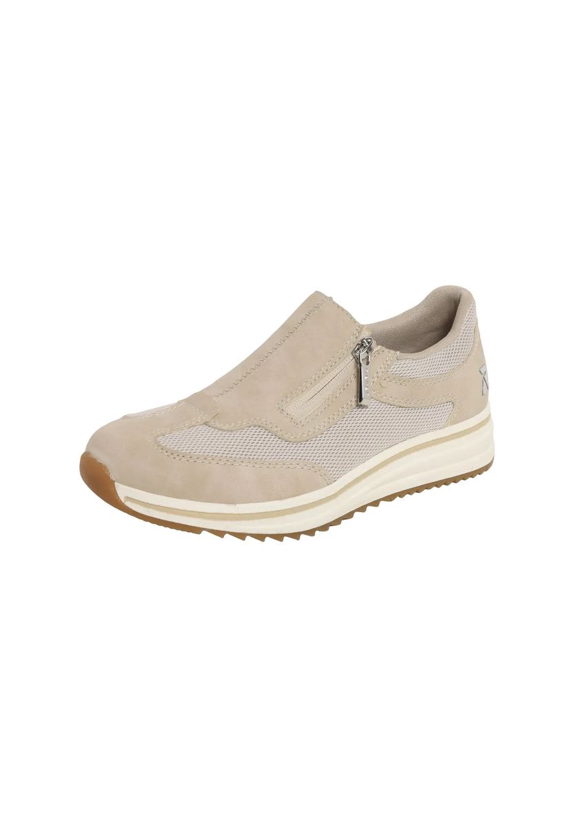 Beiger Leder Slip-On Sneaker