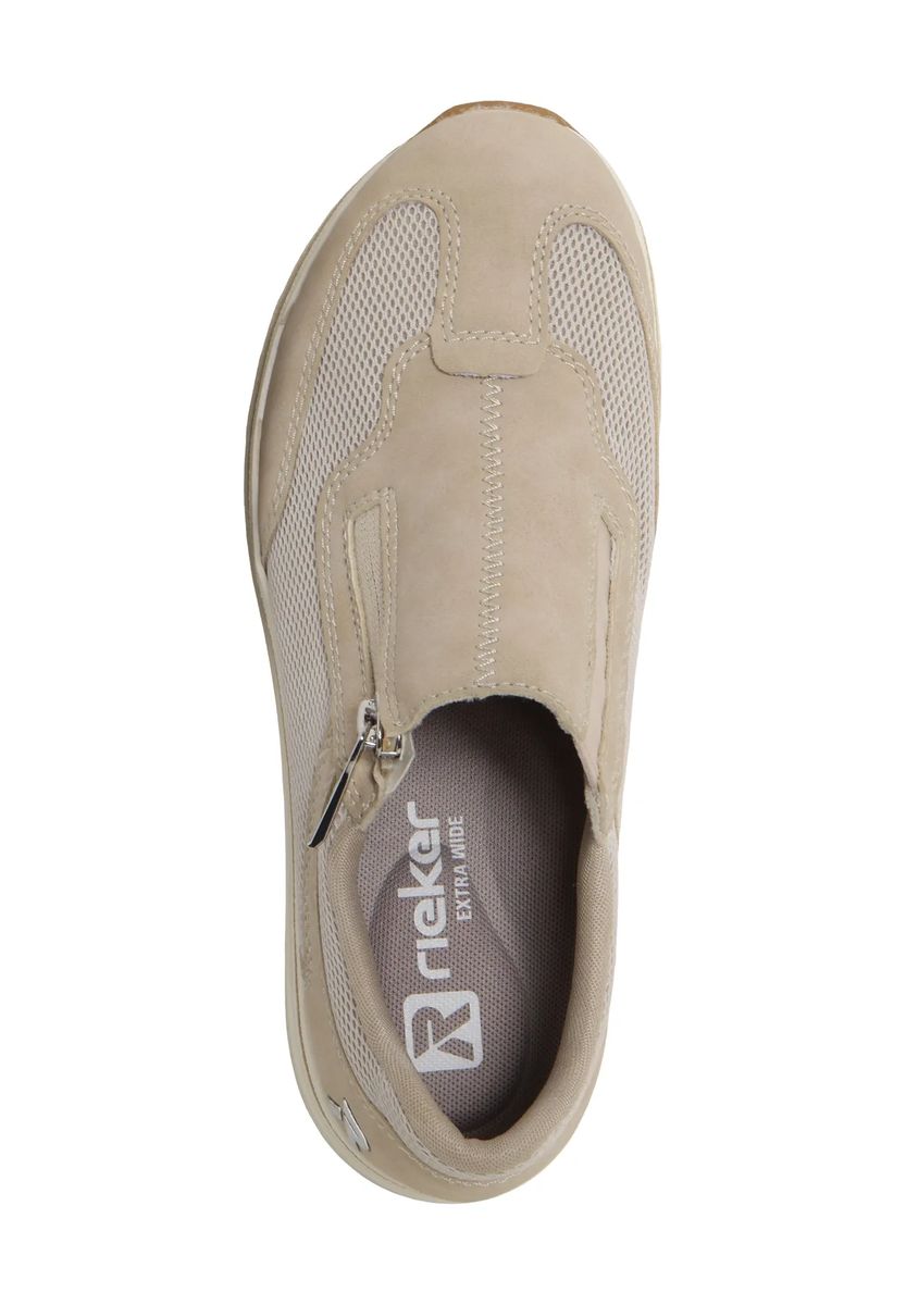 Beiger Leder Slip-On Sneaker