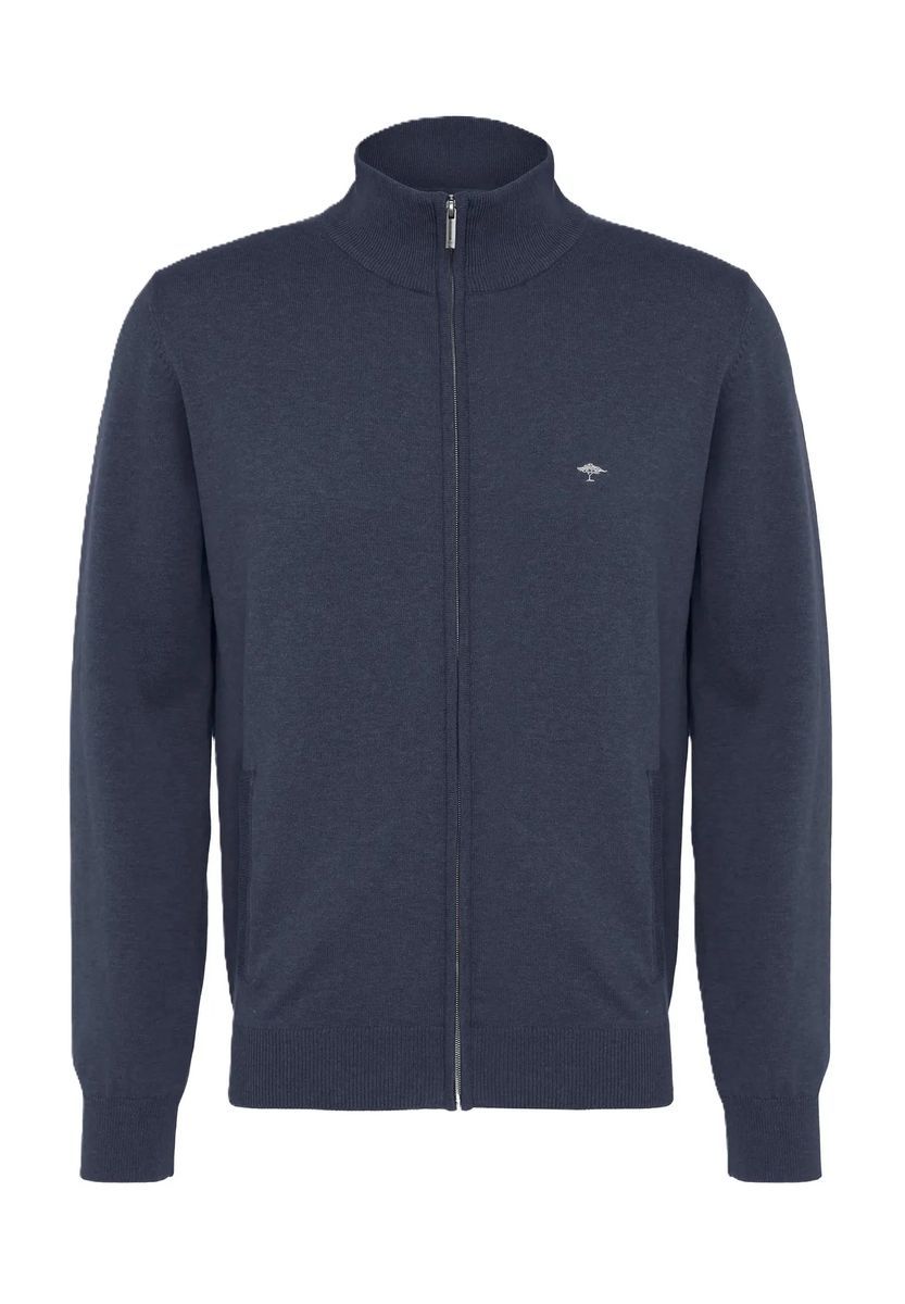 Herren Strickjacke mit Stehkragen und Reißverschluss