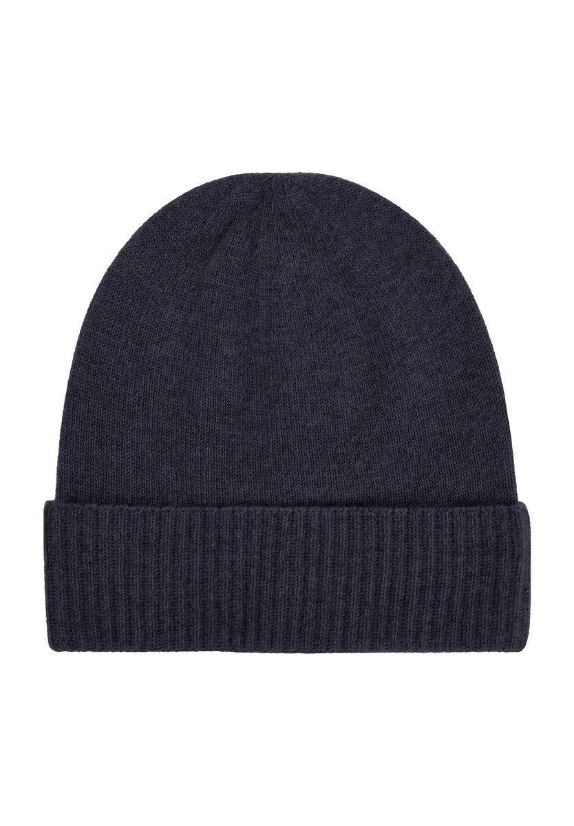 Klassische Kaschmir-Beanie mit Umschlag