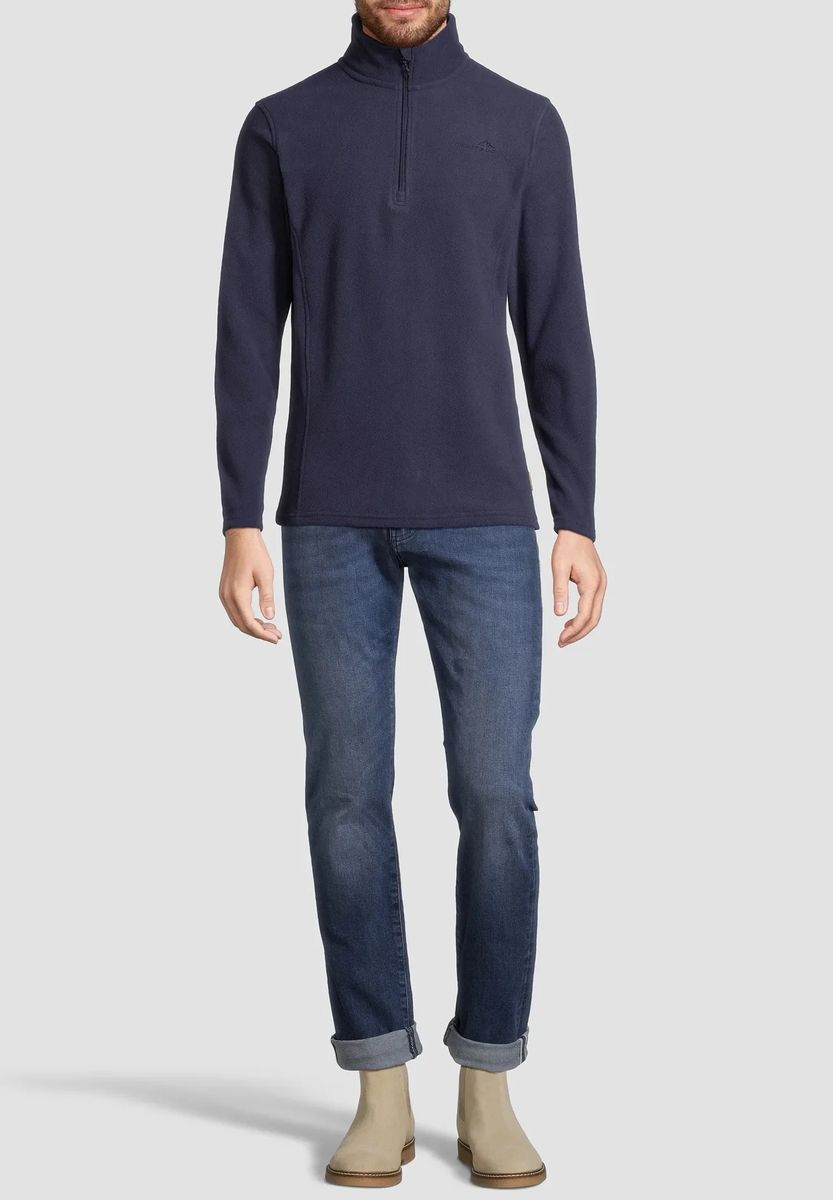 Schnelltrocknender Fleece-Pullover mit halbem Reißverschluss für Herren