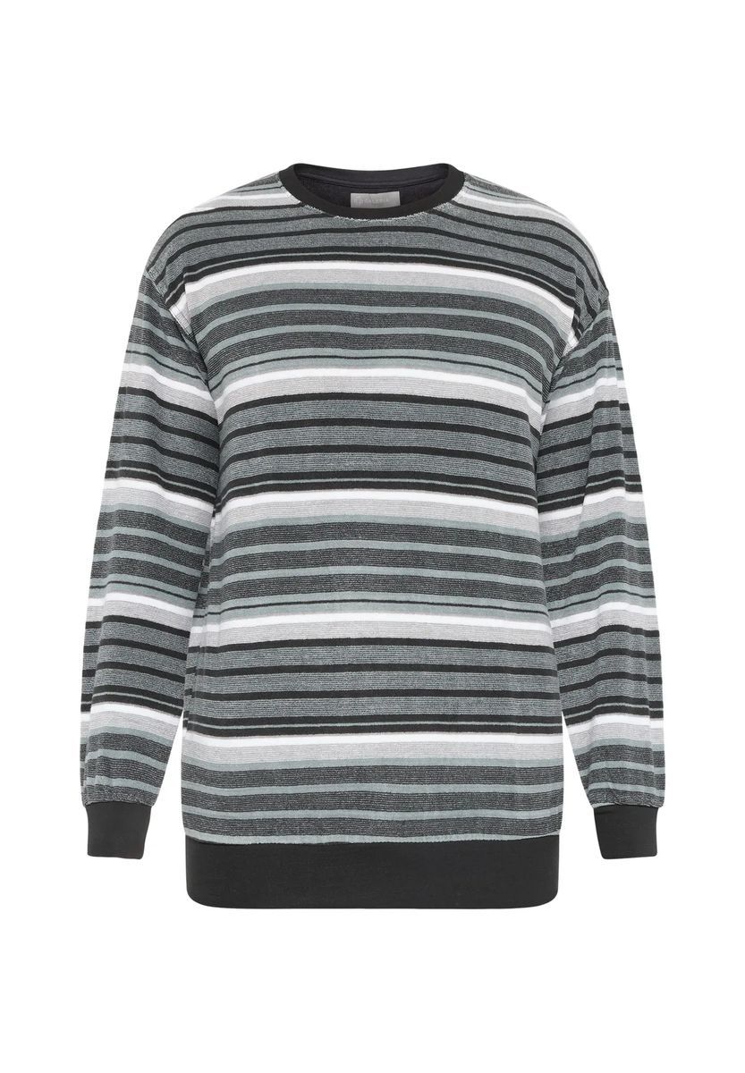 Gestreiftes Langarm Loungewear-Oberteil