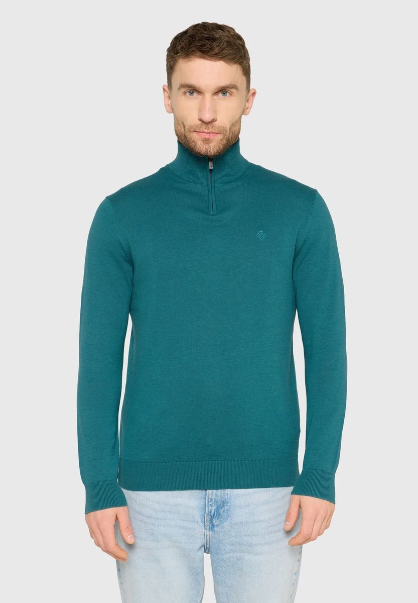GALERIA Strickpullover, Baumwolle, für Herren, türkis, S