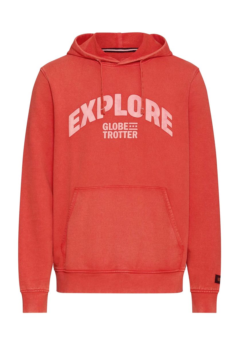 GLOBETROTTER Hoodie, Baumwolle, für Herren, rot, M