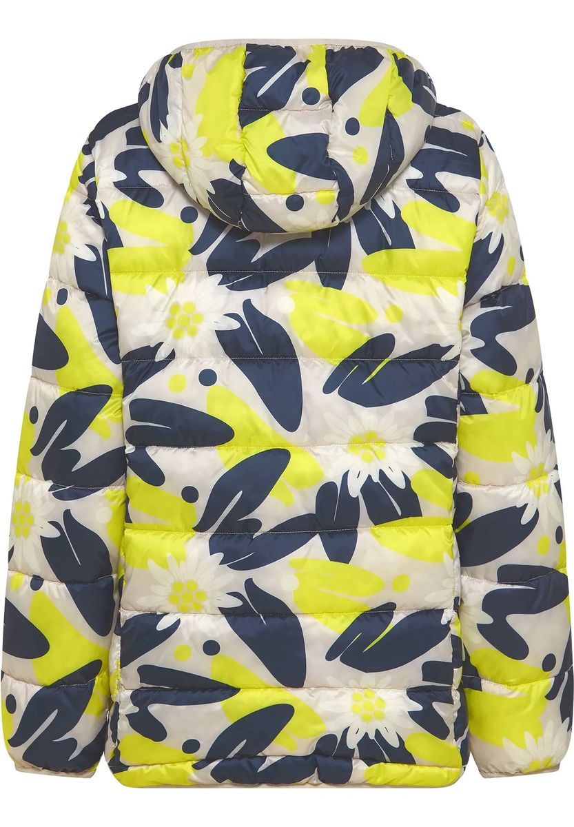 GLOBETROTTER Steppjacke, sportiv, Kaputze, für Damen, beige|gelb|blau, 40