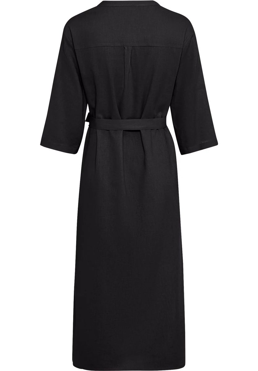 Gürtel-Midikleid mit 3/4-Ärmeln