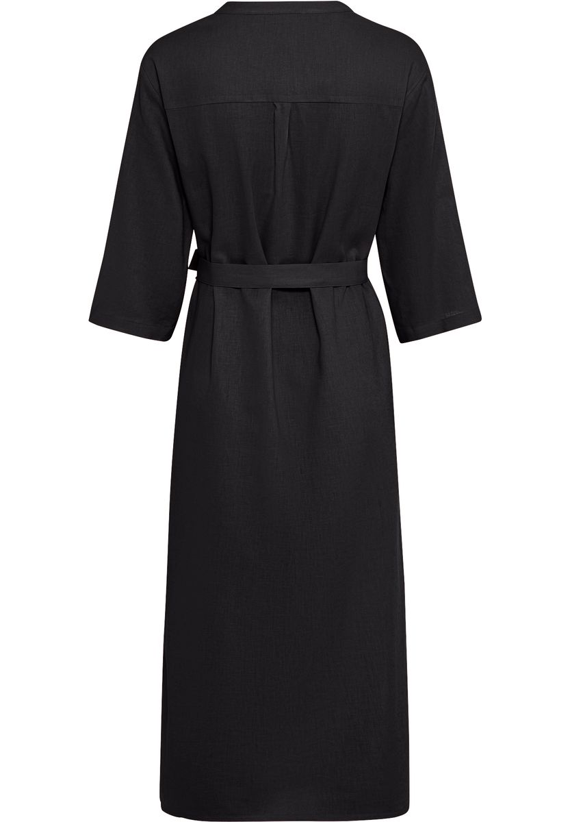 Gürtel-Midikleid mit 3/4-Ärmeln