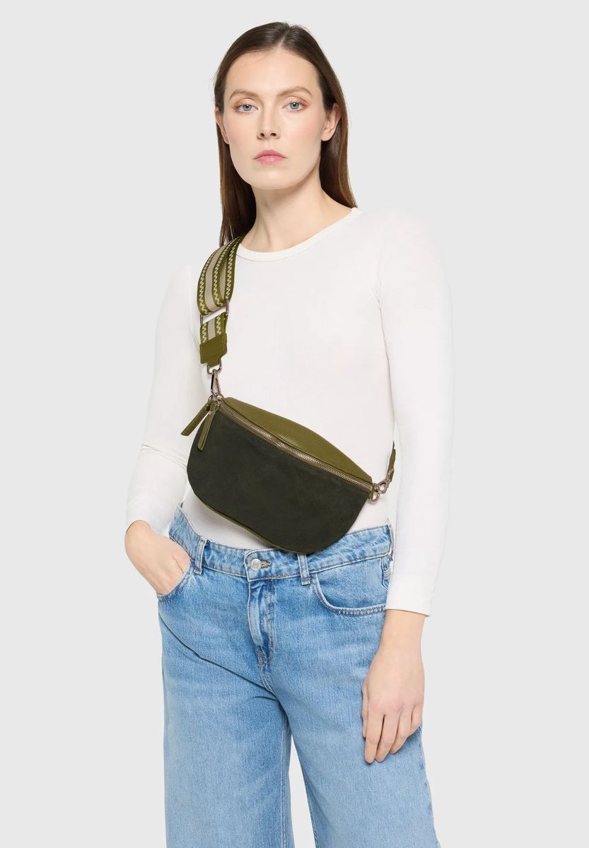 Lässige Gürteltasche aus Wildleder