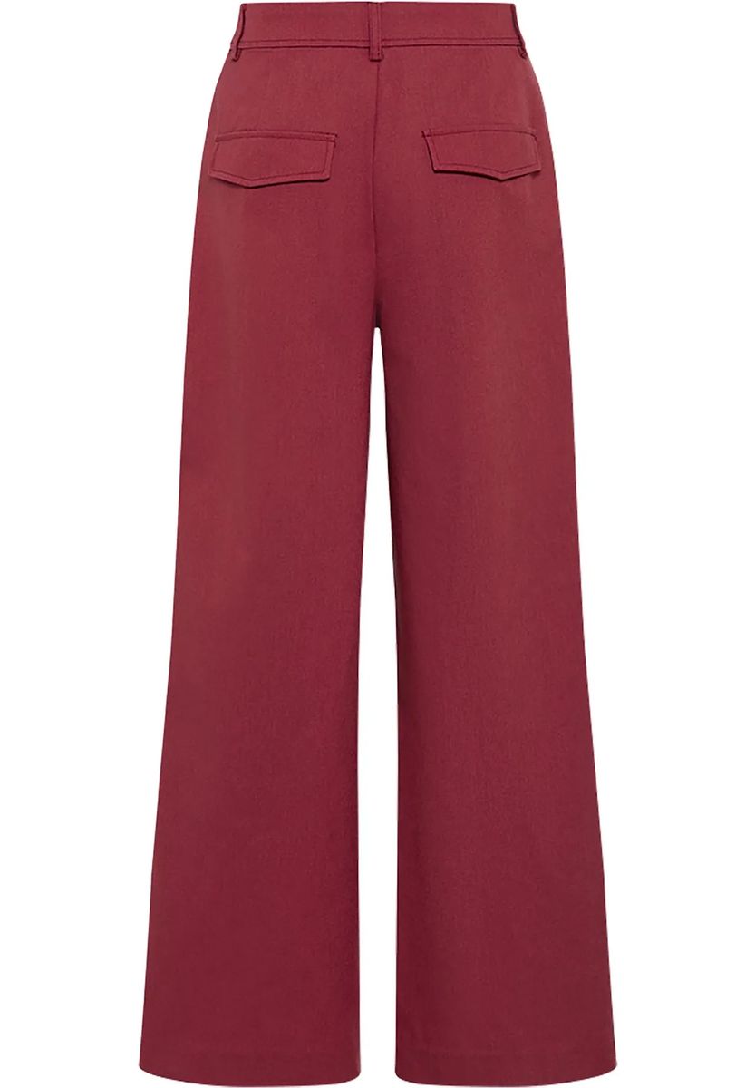 MANGUUN collection Stoffhose, Bügelfalten, für Damen, rot, 34