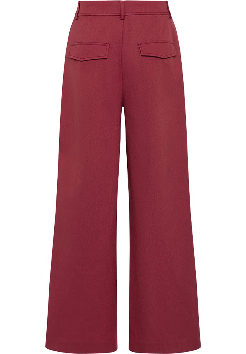 MANGUUN collection Stoffhose, Bügelfalten, für Damen, rot, 34