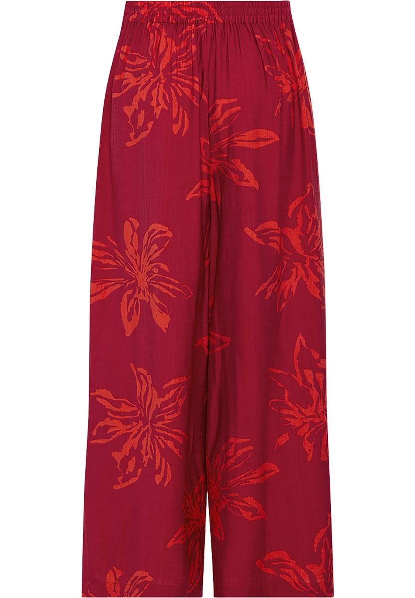Hose mit Blumenmuster und weitem Bein