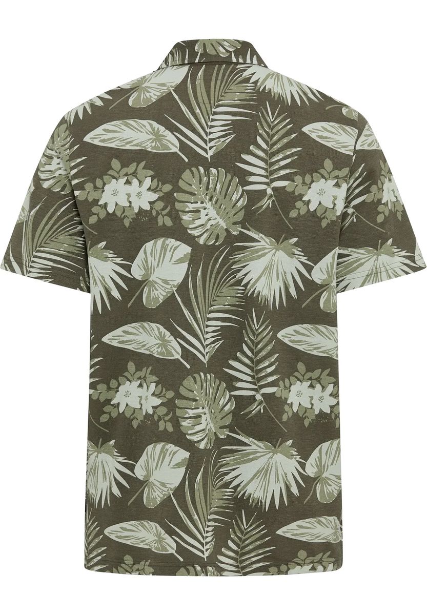 GLOBETROTTER Poloshirt, Print, für Herren, grün, L