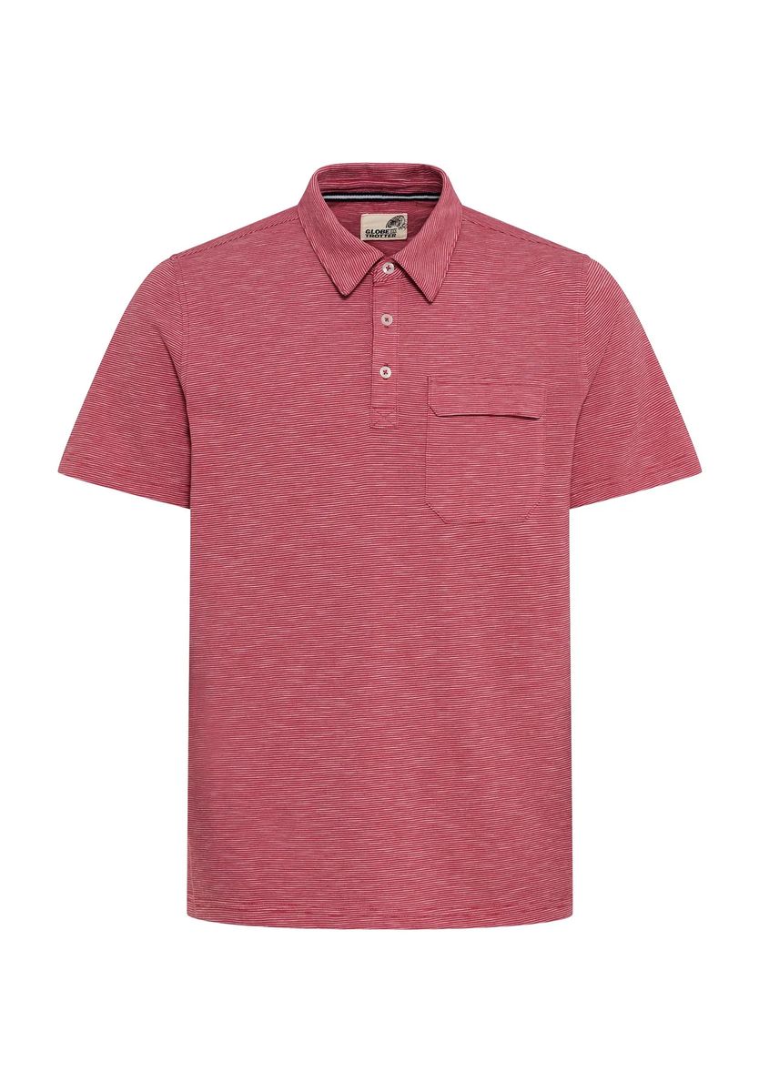 GLOBETROTTER Poloshirt, Brusttasche, für Herren, rot, M