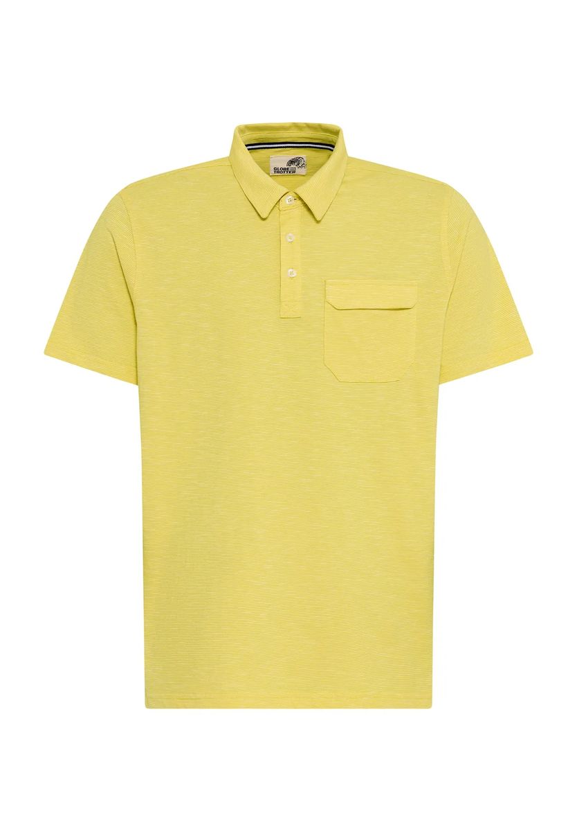 GLOBETROTTER Poloshirt, Brusttasche, für Herren, gelb, L