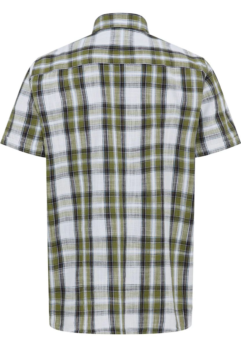 GLOBETROTTER Freizeithemd, Casual, Kent-Kragen, Herren, grün|weiß, M