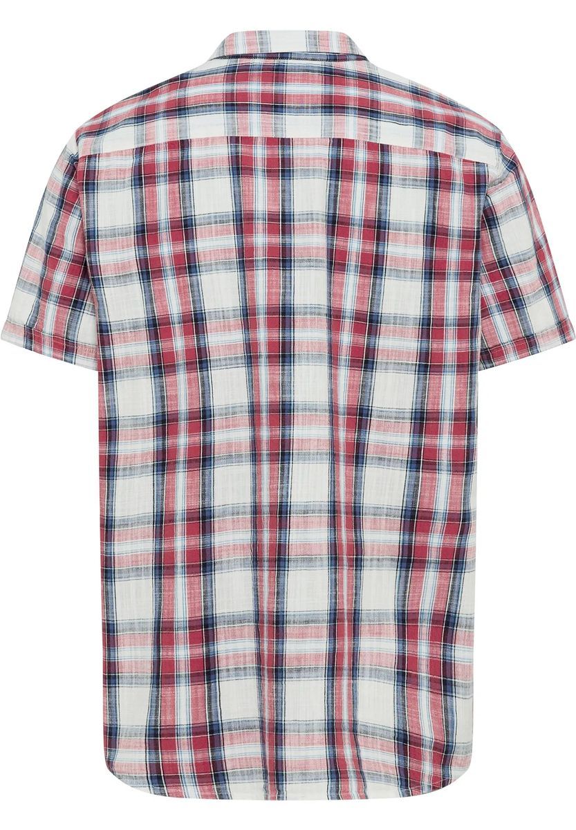 GLOBETROTTER Freizeithemd, Casual, Kent-Kragen, Herren, rot|weiß, L