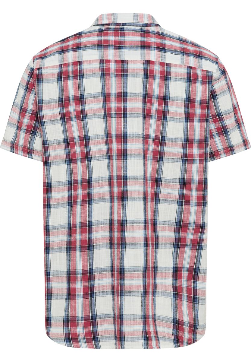 GLOBETROTTER Freizeithemd, Casual, Kent-Kragen, Herren, rot|weiß, L