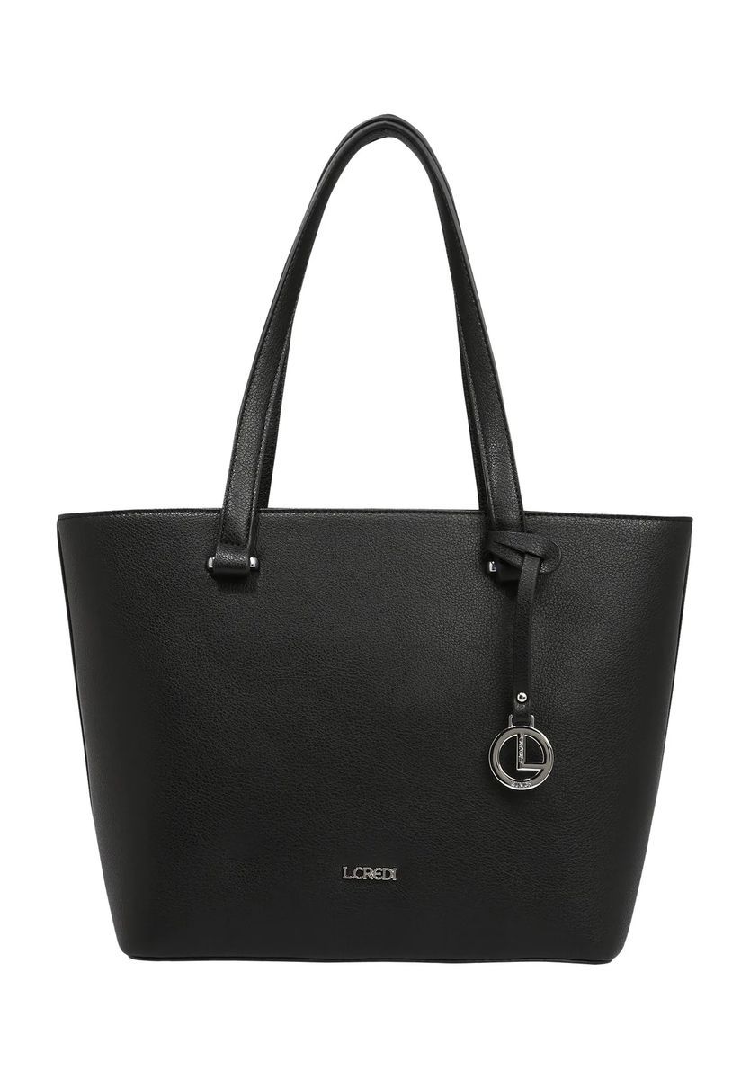Klassische schwarze Handtasche aus Kunstleder