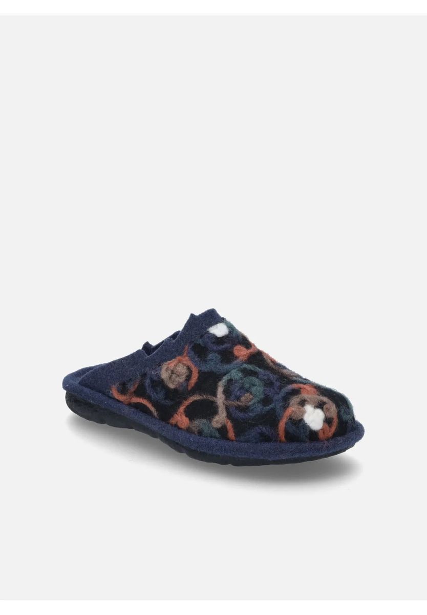 Bequeme Filz-Hausschuhe mit Blumenmuster