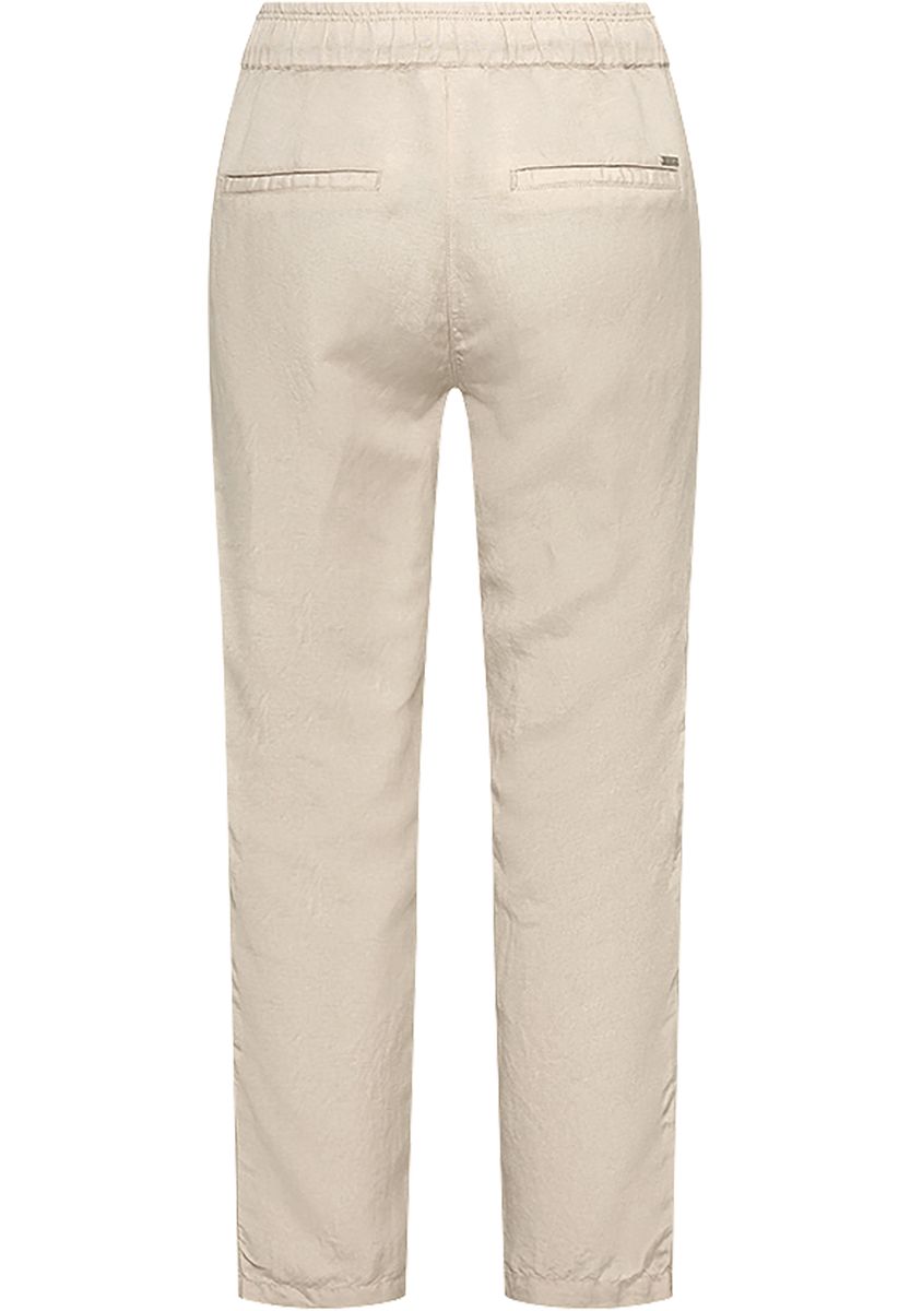 Beige lässige Tunnelzugshose mit Reißverschlüssen