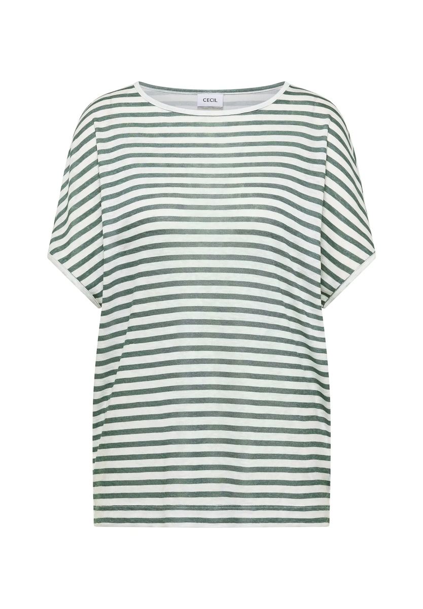 Gestreiftes, leichtes T-Shirt mit lockerer Passform
