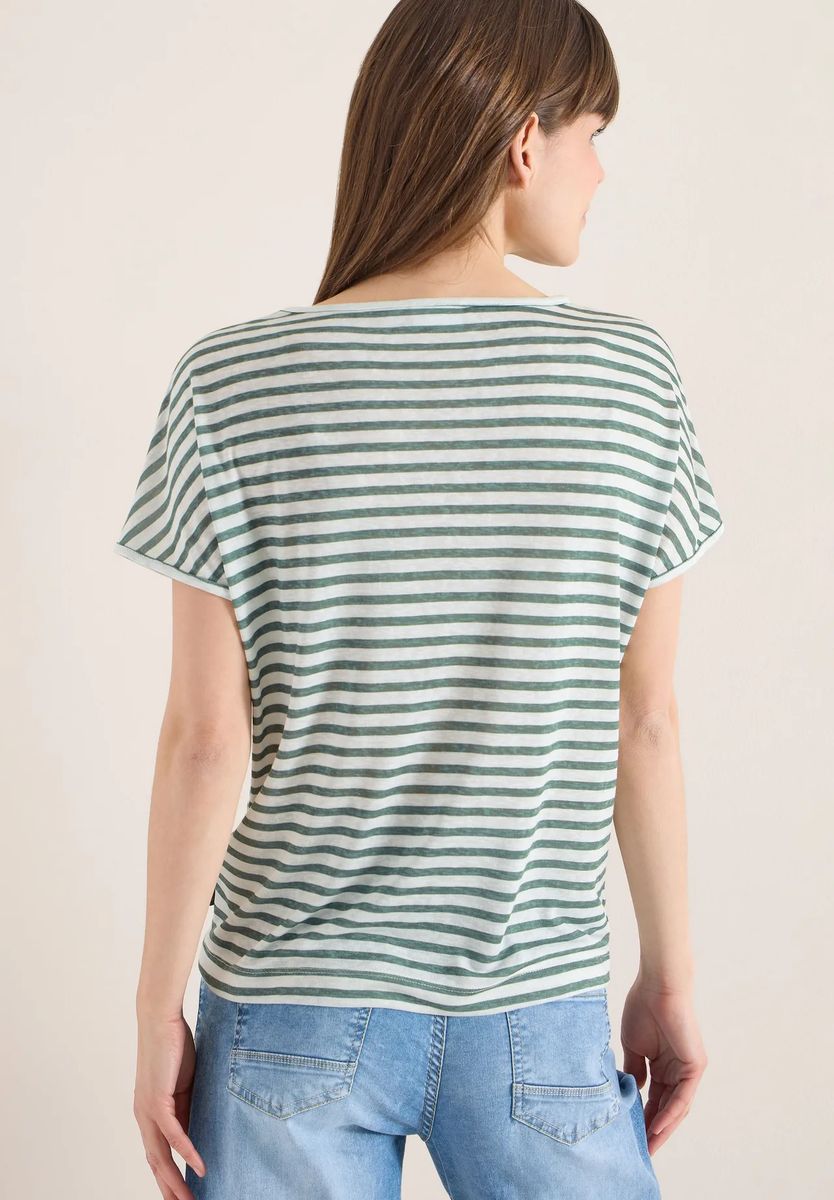 Gestreiftes, leichtes T-Shirt mit lockerer Passform