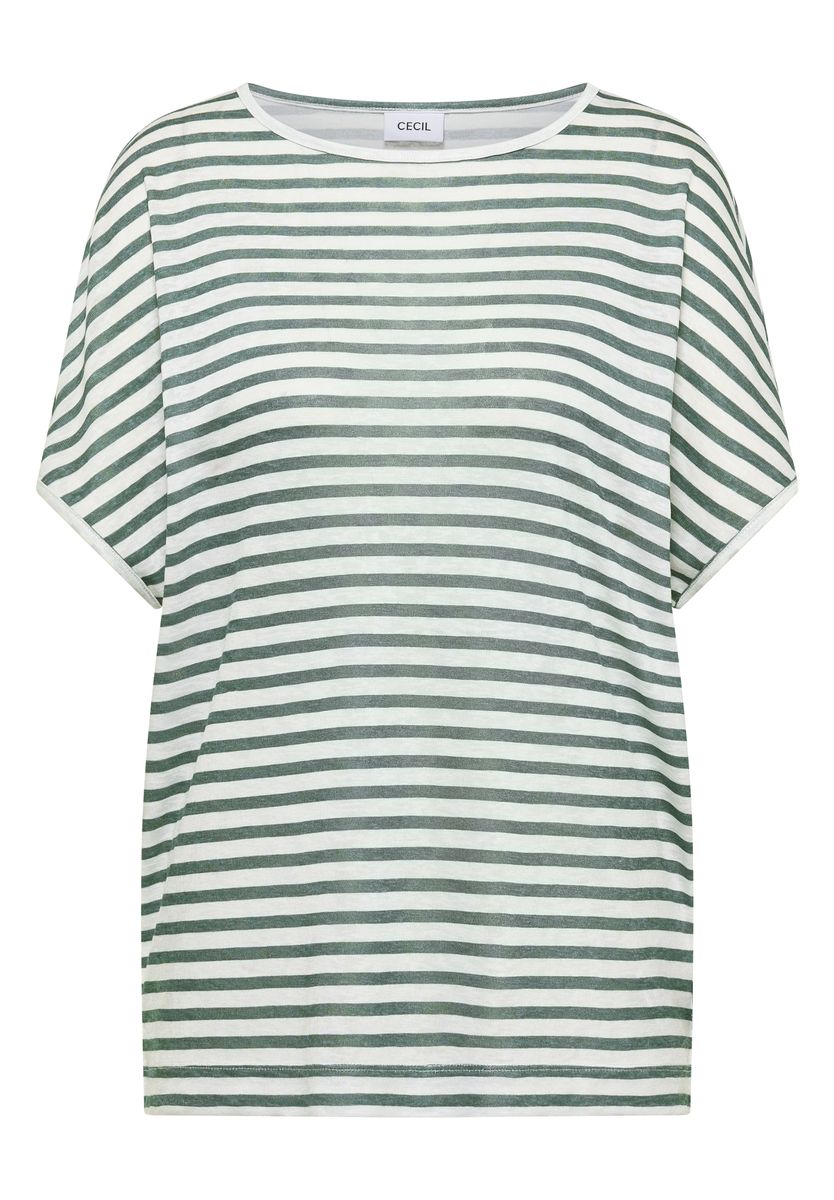 Gestreiftes, leichtes T-Shirt mit lockerer Passform