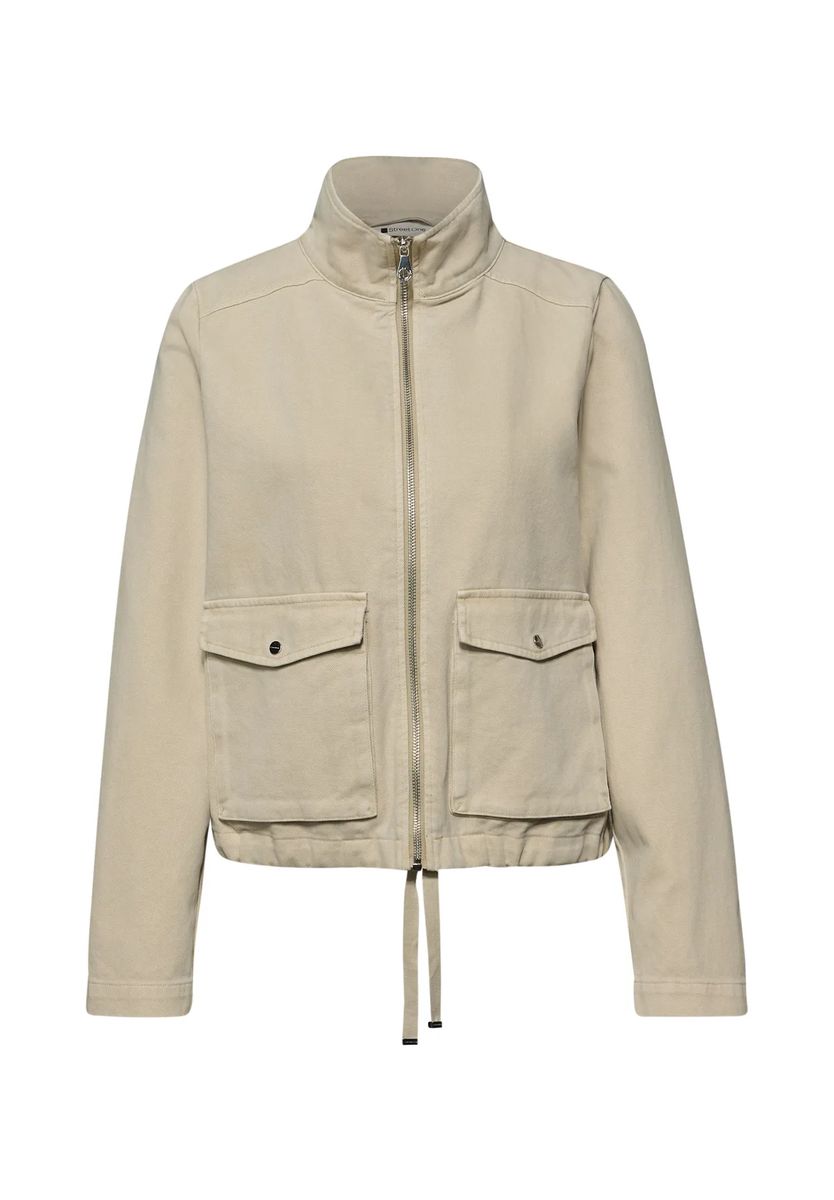 Beige Jacke aus Baumwollmischung