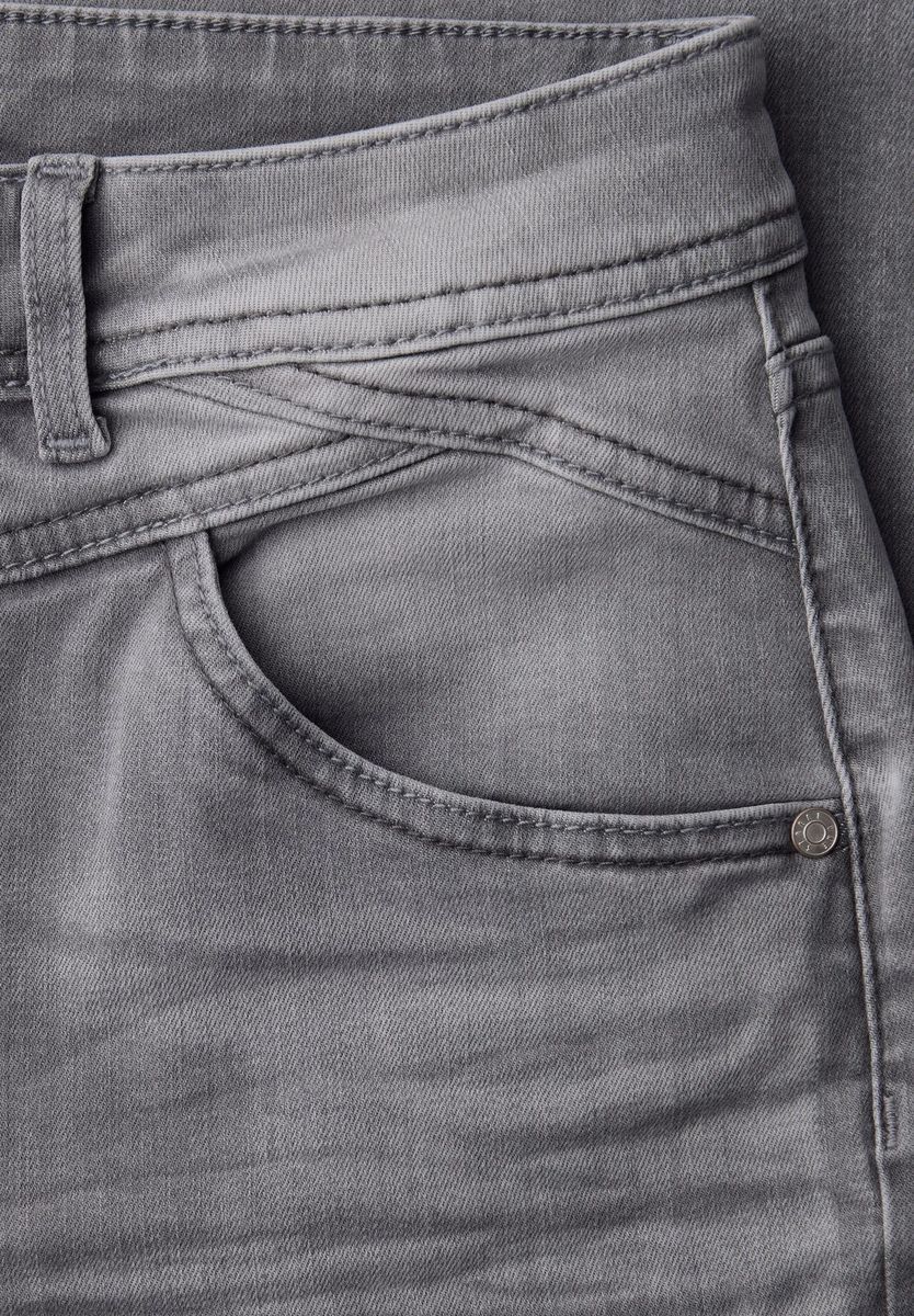 Weite Hose mit hohem Bund aus Denim