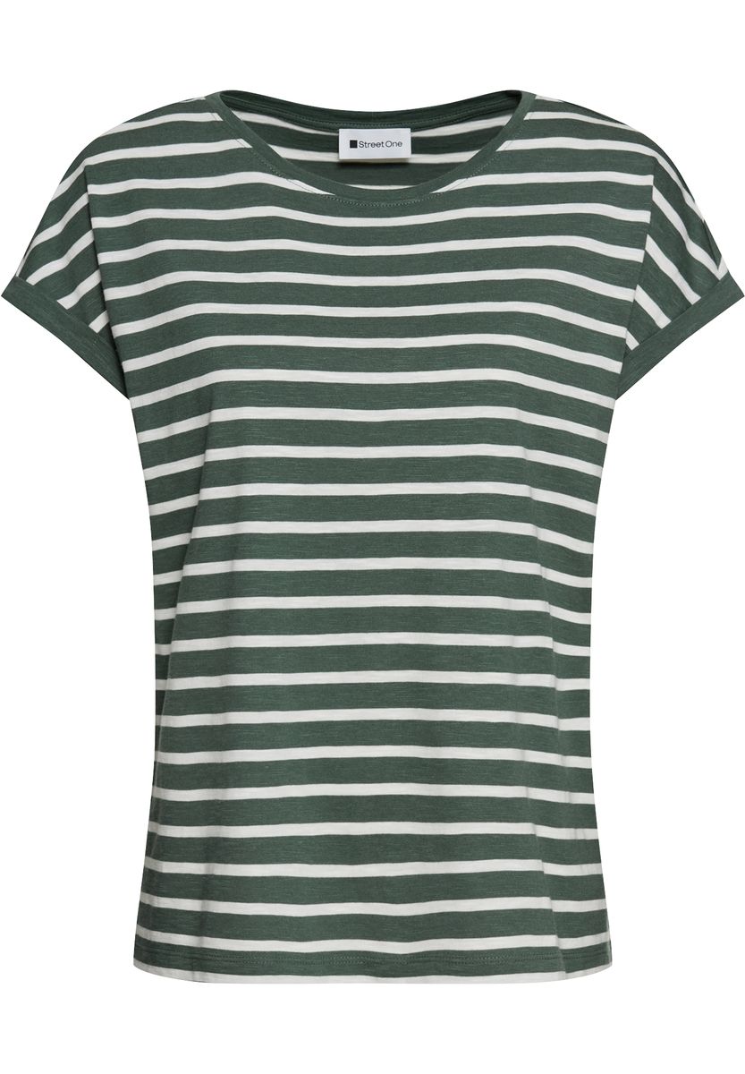Gestreiftes T-Shirt aus Baumwollmischung