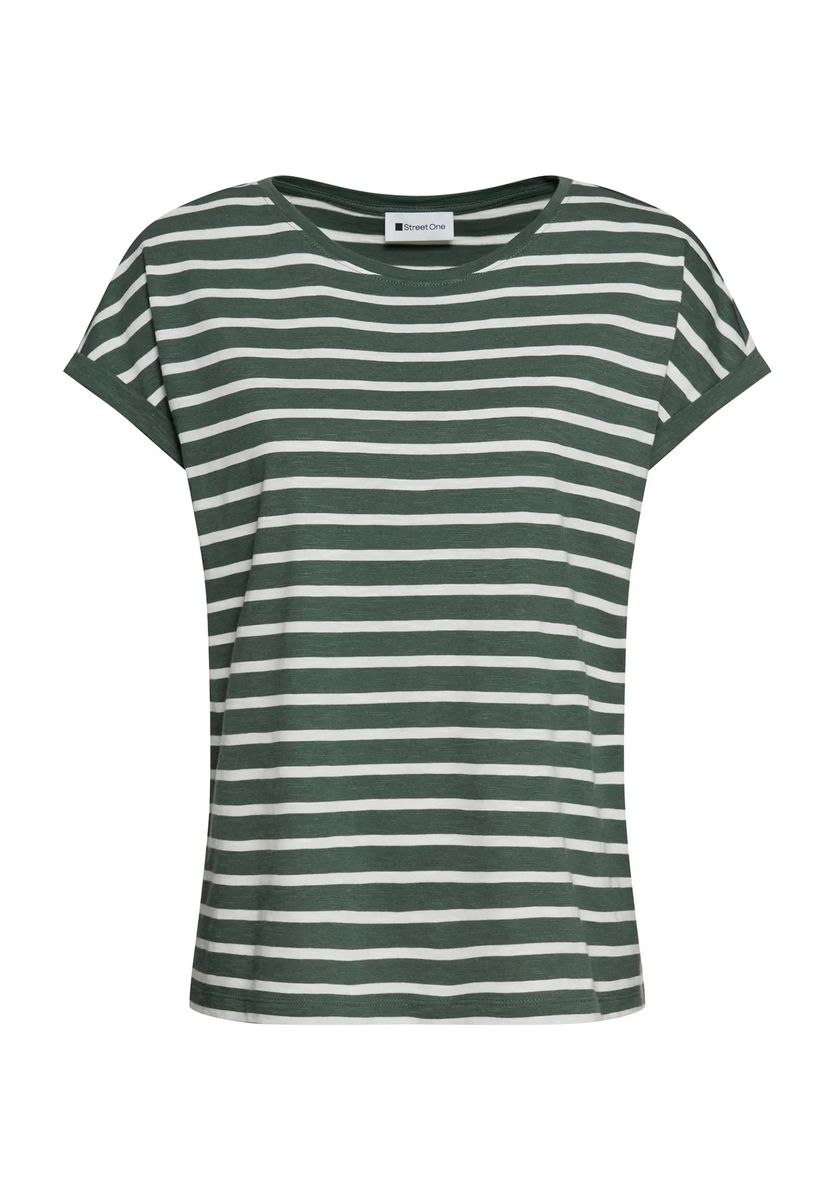 Gestreiftes T-Shirt aus Baumwollmischung