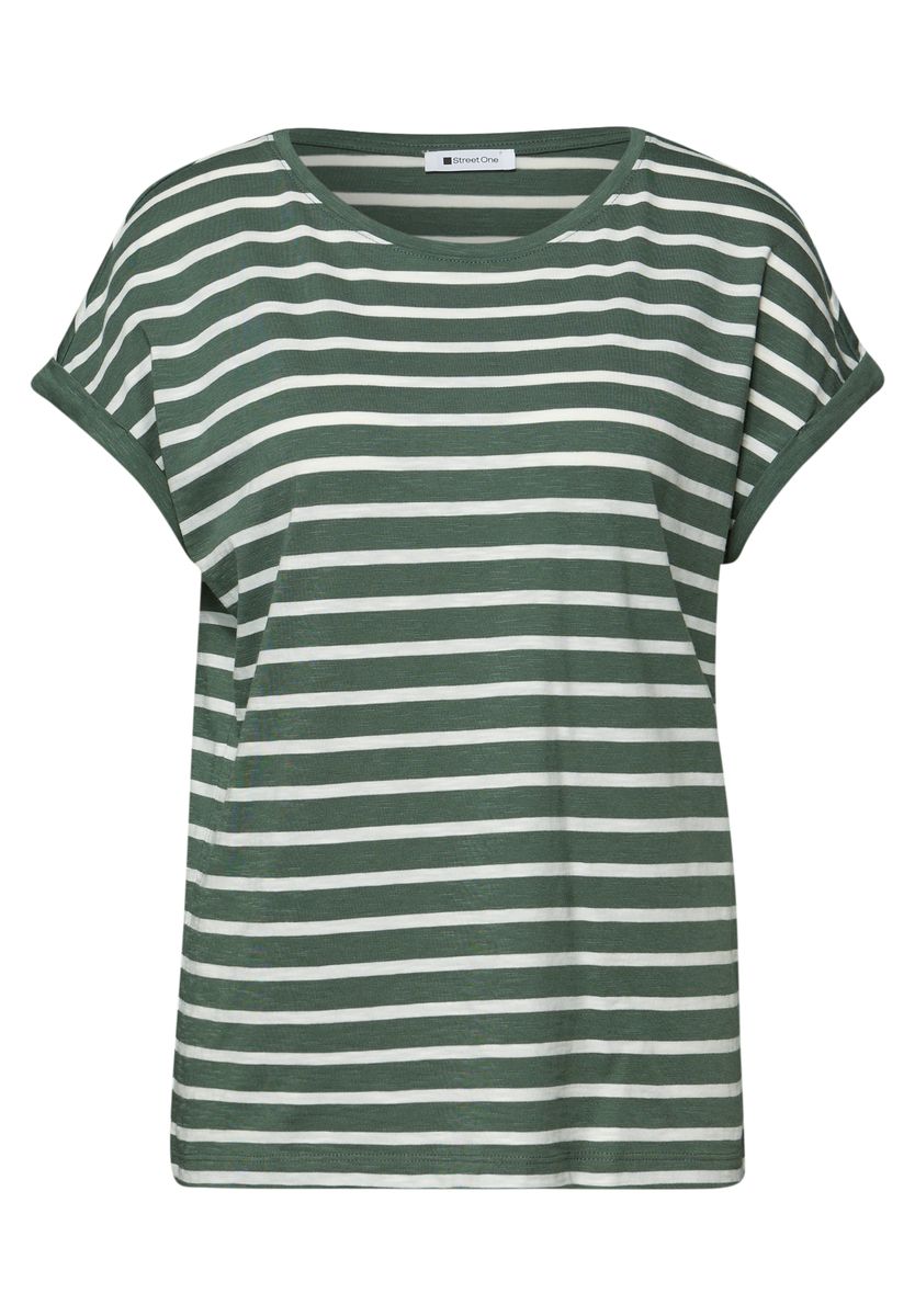 Gestreiftes T-Shirt aus Baumwollmischung