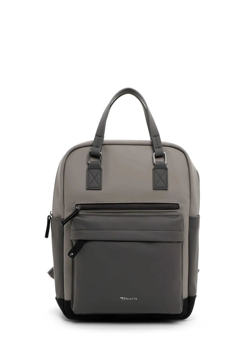 Minimalistischer zweifarbiger Rucksack mit Taschen