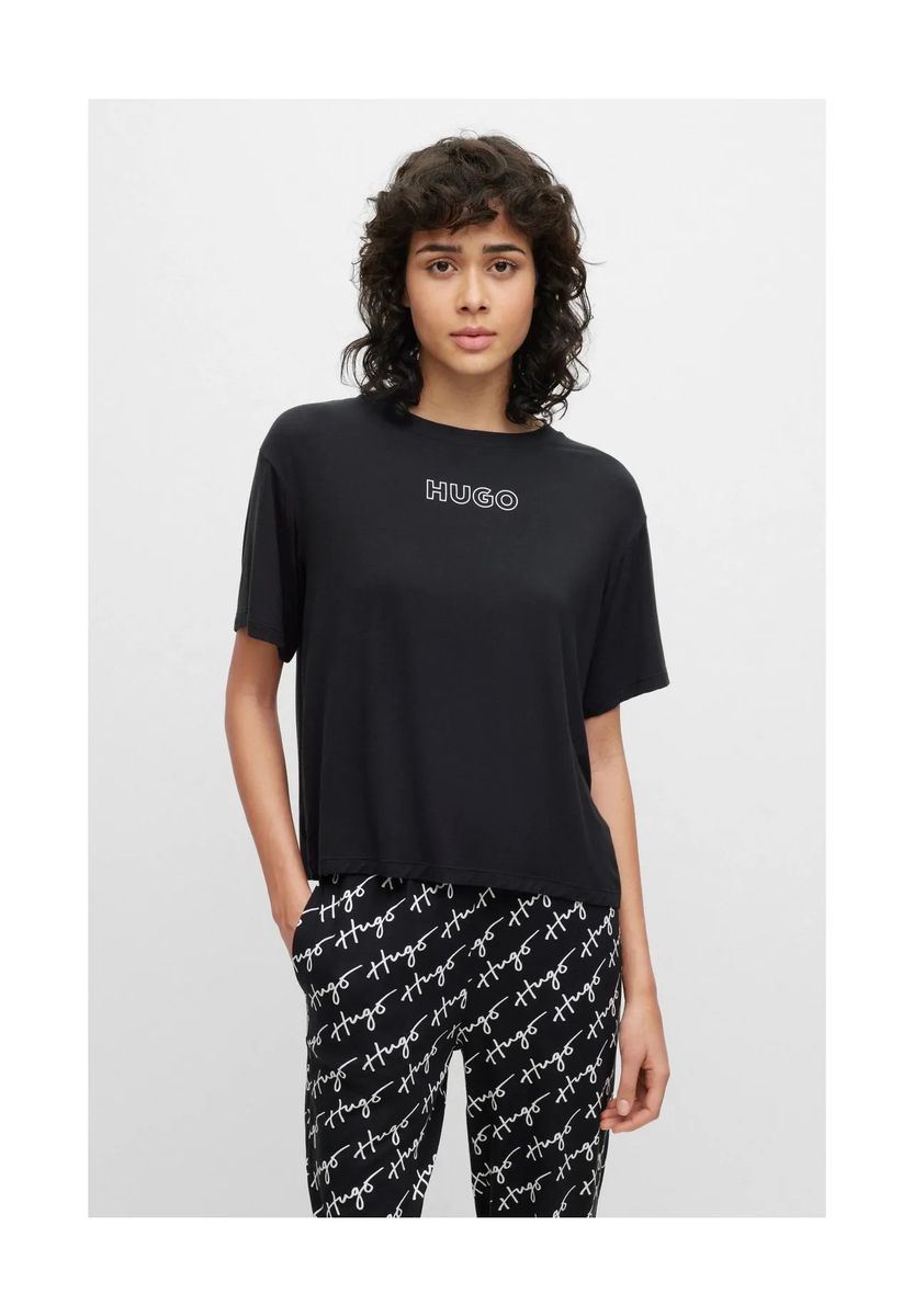 Entspanntes Schlafshirt aus Stretch-Jersey