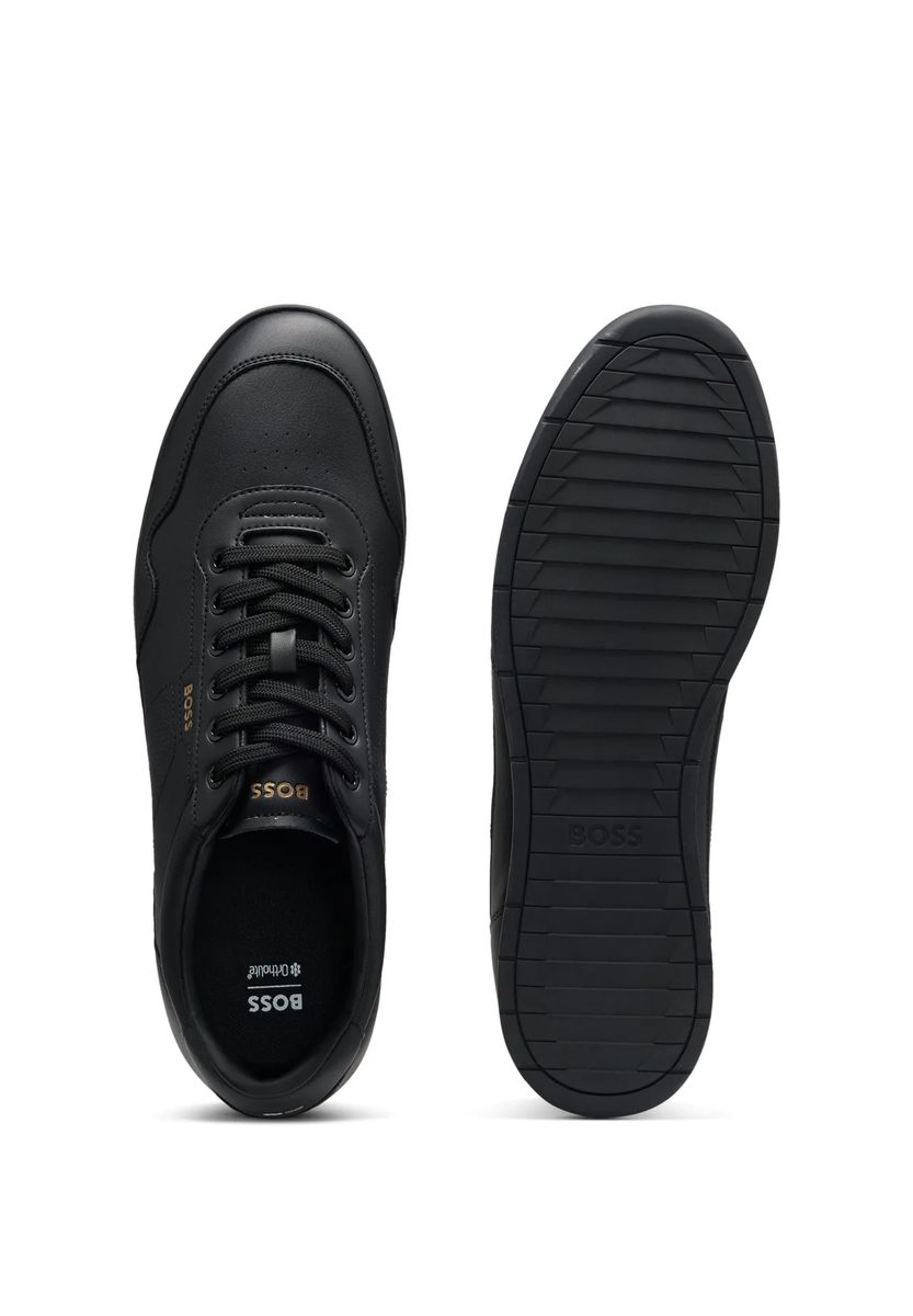 Leder-Sneaker im Low-Top-Design