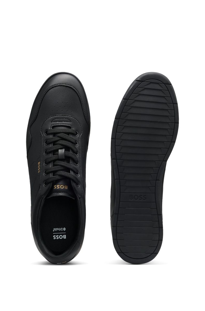 Elegante perforierte Leder-Low-Tops